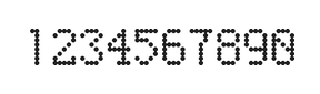 5×8数字点阵字体 ddN58AA0573
