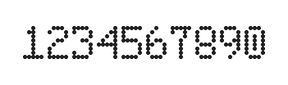 5×8数字点阵字体 ddN58AA0574