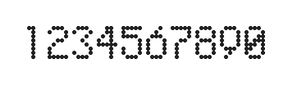 5×8数字点阵字体 ddN58AA0578