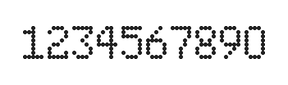 5×8数字点阵字体 ddN58AA0582