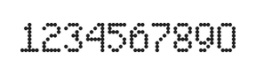 5×8数字点阵字体 ddN58AA0588