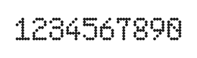 5×8数字点阵字体 ddN58AA0589