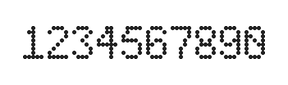 5×8数字点阵字体 ddN58AA0594