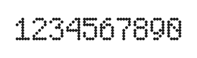 5×8数字点阵字体 ddN58AA0597