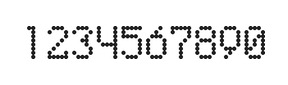 5×8数字点阵字体 ddN58AA0604