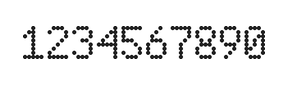 5×8数字点阵字体 ddN58AA0608