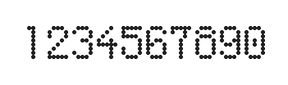 5×8数字点阵字体 ddN58AA0609