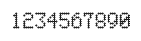 5×8数字点阵字体 ddN58AA0610