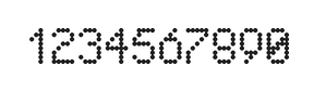 5×8数字点阵字体 ddN58AA0614