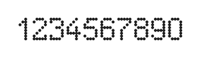 5×8数字点阵字体 ddN58AA0616