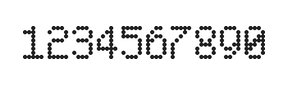 5×8数字点阵字体 ddN58AA0620