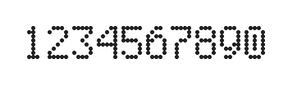 5×8数字点阵字体 ddN58AA0622
