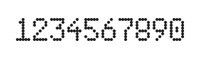5×8数字点阵字体 ddN58AA0623