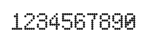 5×8数字点阵字体 ddN58AA0624
