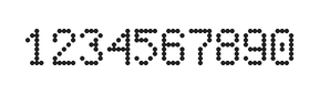 5×8数字点阵字体 ddN58AA0633