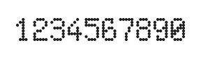 5×8数字点阵字体 ddN58AA0641
