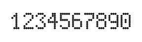 5×8数字点阵字体 ddN58AA0648