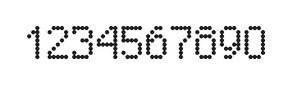 5×8数字点阵字体 ddN58AA0650