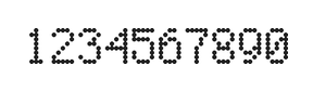 5×8数字点阵字体 ddN58AA0656