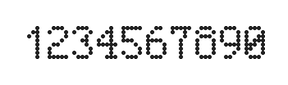 5×8数字点阵字体 ddN58AA0657