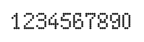 5×8数字点阵字体 ddN58AA0658