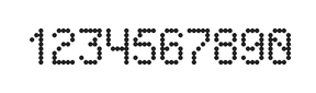 5×8数字点阵字体 ddN58AA0660