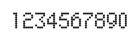 5×8数字点阵字体 ddN58AA0664