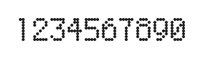 5×8数字点阵字体 ddN58AA0666