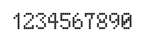 5×8数字点阵字体 ddN58AA0668