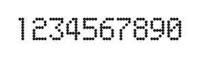 5×8数字点阵字体 ddN58AA0672