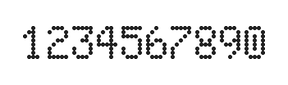 5×8数字点阵字体 ddN58AA0678