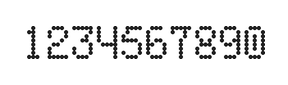 5×8数字点阵字体 ddN58AA0679