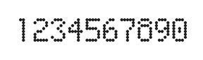 5×8数字点阵字体 ddN58AA0683