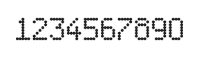 5×8数字点阵字体 ddN58AA0685