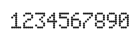5×8数字点阵字体 ddN58AA0689