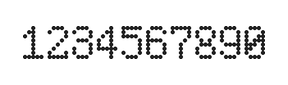 5×8数字点阵字体 ddN58AA0692