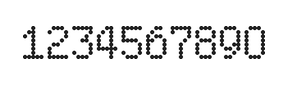 5×8数字点阵字体 ddN58AA0694