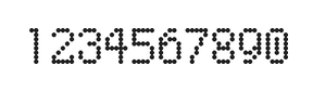 5×8数字点阵字体 ddN58AA0699