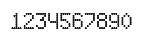 5×8数字点阵字体 ddN58AA0700