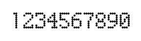 5×8数字点阵字体 ddN58AA0704