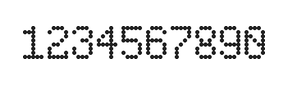 5×8数字点阵字体 ddN58AA0708