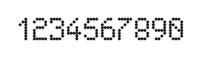 5×8数字点阵字体 ddN58AA0710