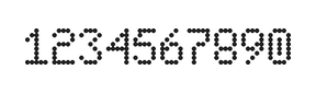 5×8数字点阵字体 ddN58AA0711