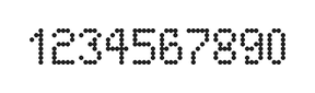 5×8数字点阵字体 ddN58AA0712