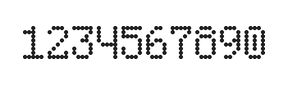 5×8数字点阵字体 ddN58AA0713