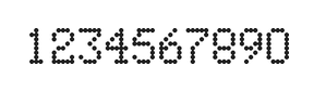 5×8数字点阵字体 ddN58AA0715