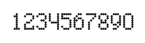 5×8数字点阵字体 ddN58AA0719