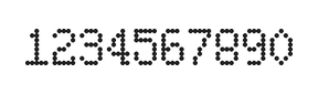 5×8数字点阵字体 ddN58AA0722