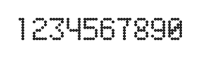 5×8数字点阵字体 ddN58AA0723