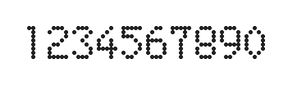 5×8数字点阵字体 ddN58AA0730